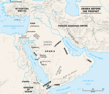 Map of Pre-Islamic Arabia